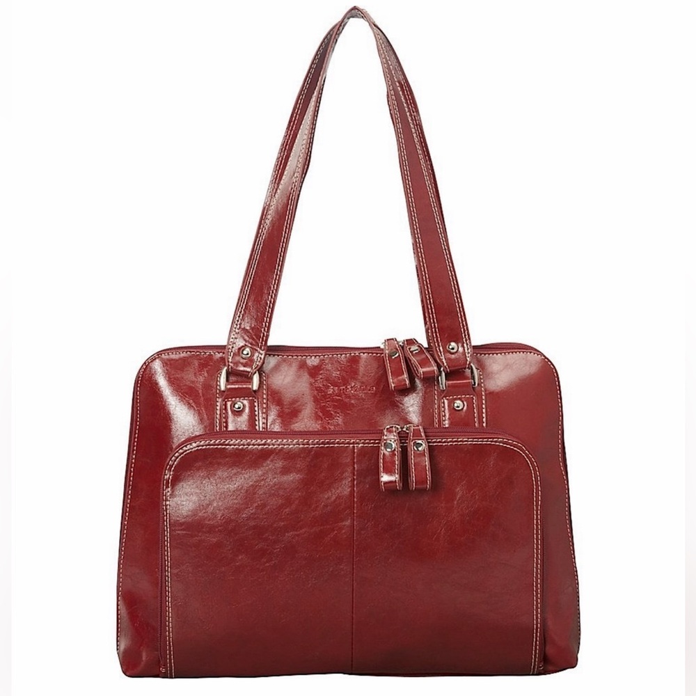 NWOT SAMSONITE Red Laptop Tote Work Carryall Teacher Bag Travel Vegan Fits 16.5” - Picture 16 of 16